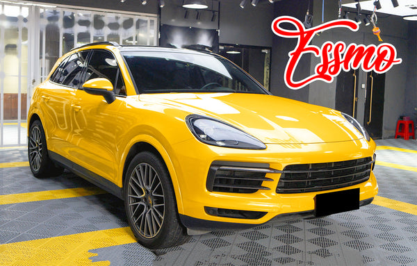 PET Super Gloss Metallic Cyber Yellow Vinyl Wrap