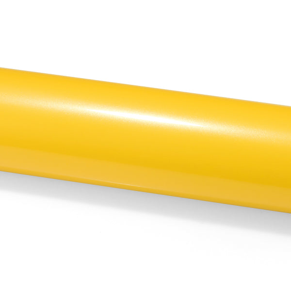 PET Super Gloss Metallic Cyber Yellow Vinyl Wrap