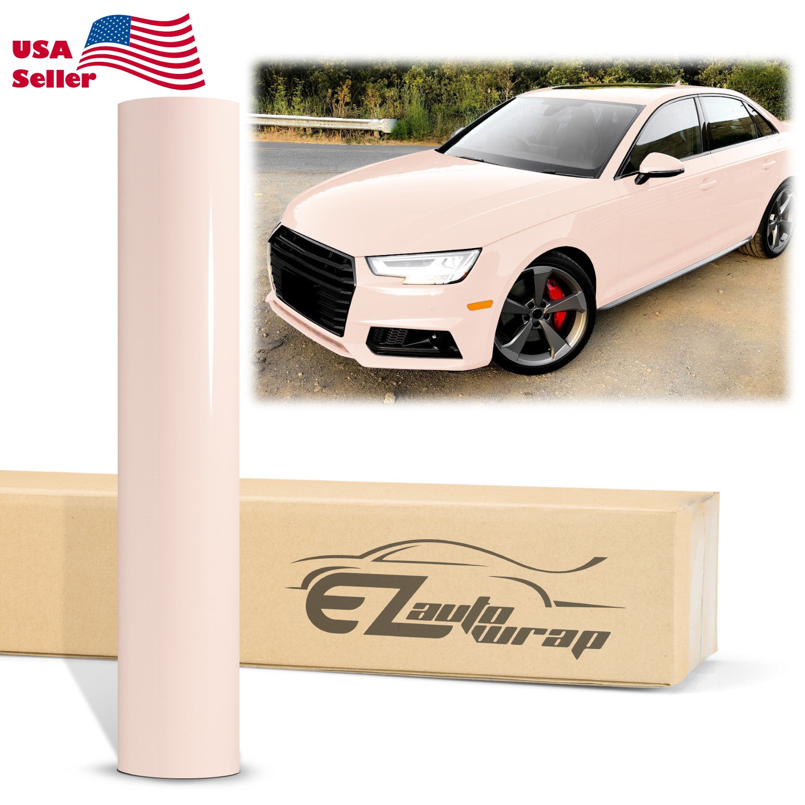 High Gloss Pale Pink Vinyl Wrap