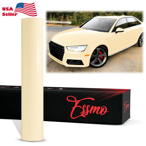 PET Super Gloss Light Ivory Vinyl Wrap
