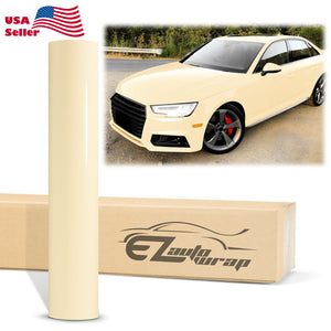 High Gloss Light Ivory Vinyl Wrap