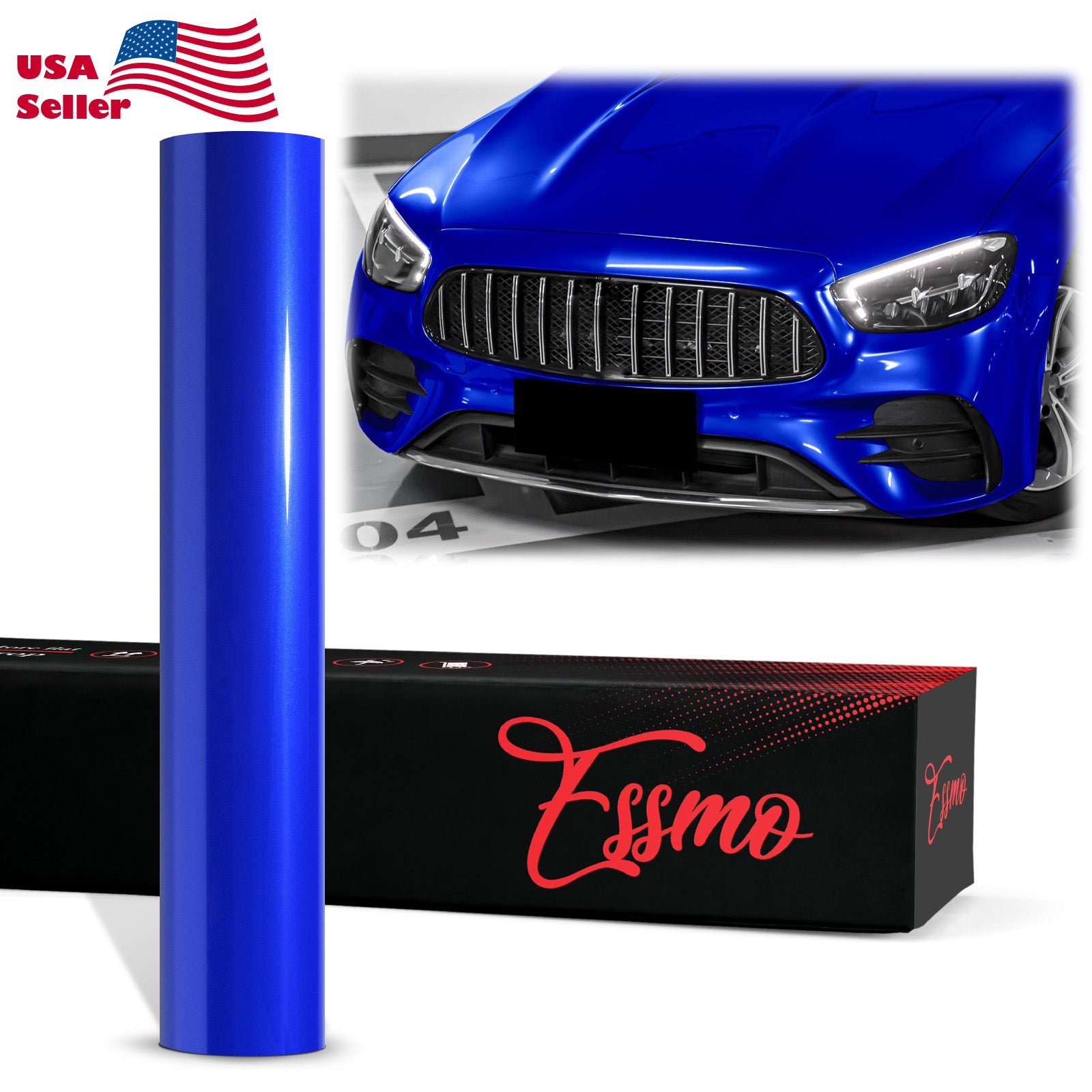 PET Super Gloss Metallic Intense Blue Vinyl Wrap