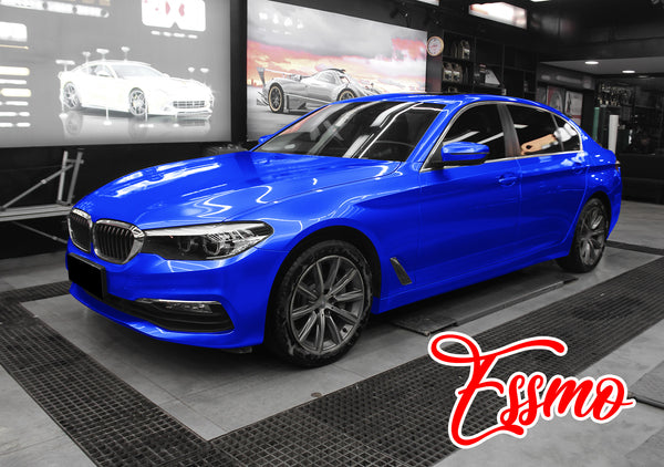 PET Super Gloss Metallic Intense Blue Vinyl Wrap