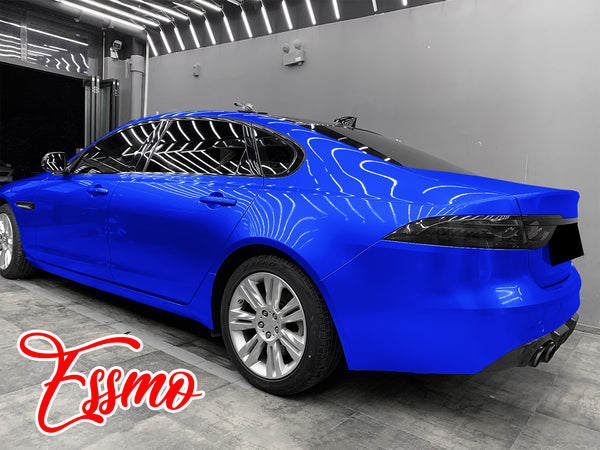 PET Super Gloss Metallic Intense Blue Vinyl Wrap
