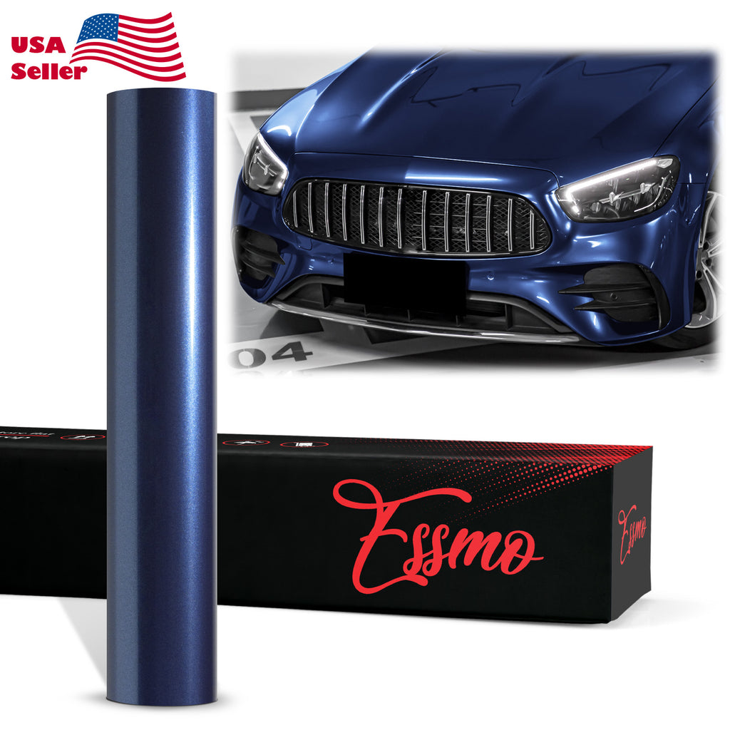 ESSMO PET Super Gloss Metallic Midnight Blue Vehicle Vinyl Wrap