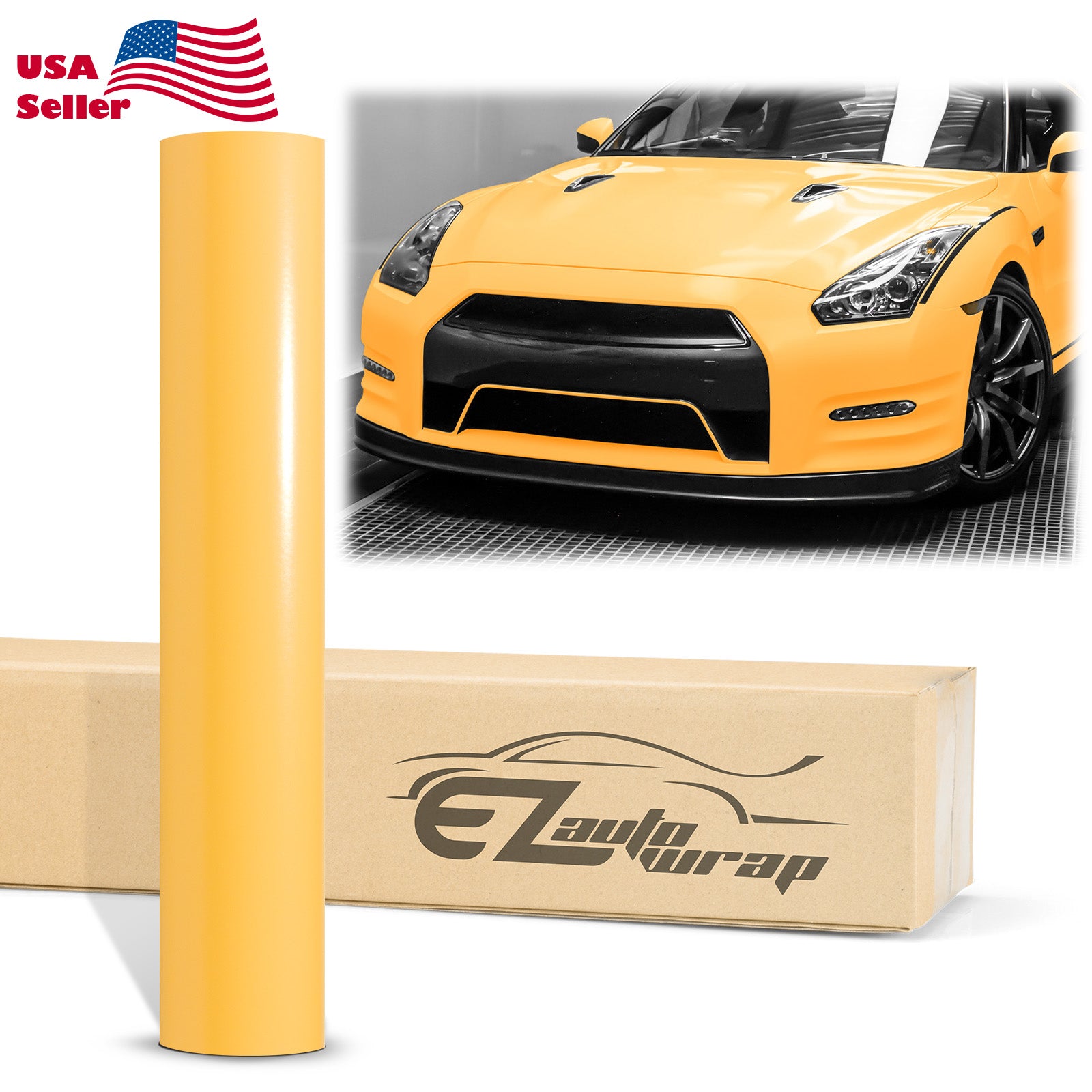 Satin Sunflower Yellow Matte Flat Vinyl Wrap
