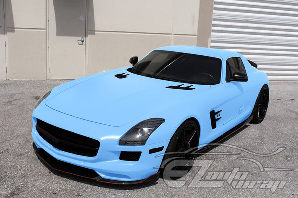 Satin Baby Blue Matte Flat Vinyl Wrap