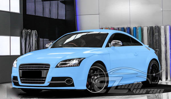 Satin Baby Blue Matte Flat Vinyl Wrap