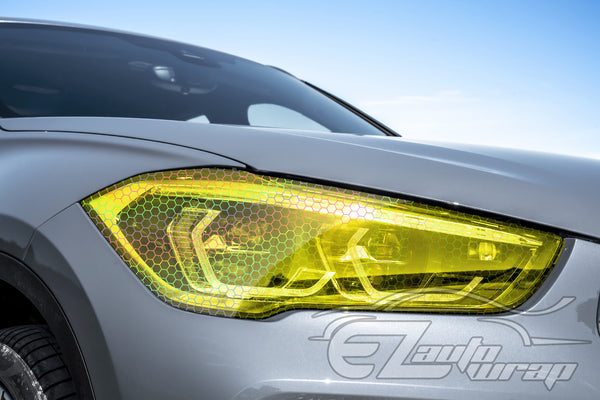 Tint Hex Holographic Neon Yellow Taillight Headlight Tint Film