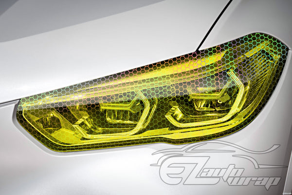 Tint Hex Holographic Neon Yellow Taillight Headlight Tint Film