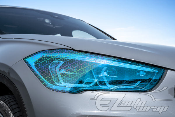 Tint Hex Holographic Royal Blue Taillight Headlight Tint Film