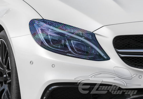 Tint Hex Holographic Light Blue Taillight Headlight Tint Film
