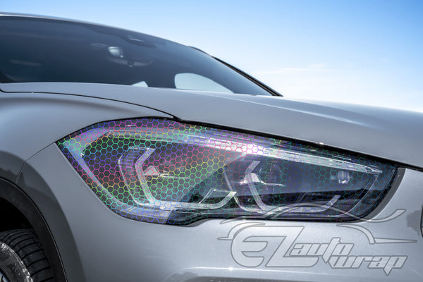 Tint Hex Holographic Light Blue Taillight Headlight Tint Film