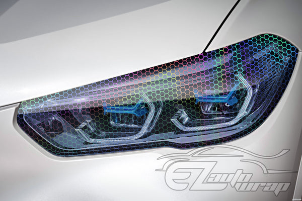 Tint Hex Holographic Light Blue Taillight Headlight Tint Film