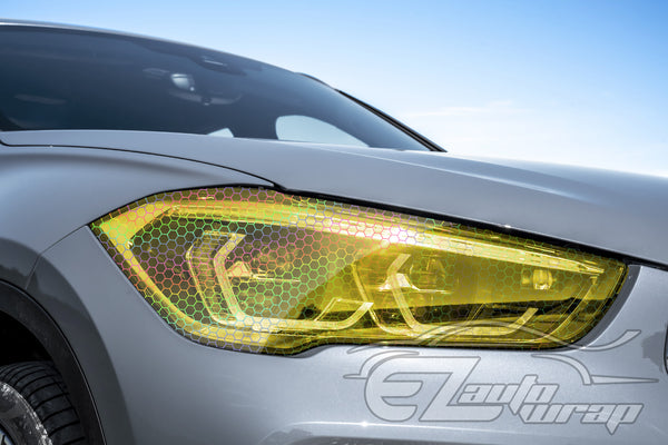 Tint Hex Holographic Golden Yellow Taillight Headlight Tint Film