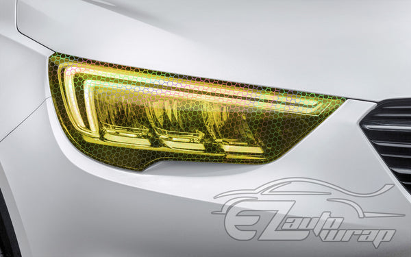 Tint Hex Holographic Golden Yellow Taillight Headlight Tint Film