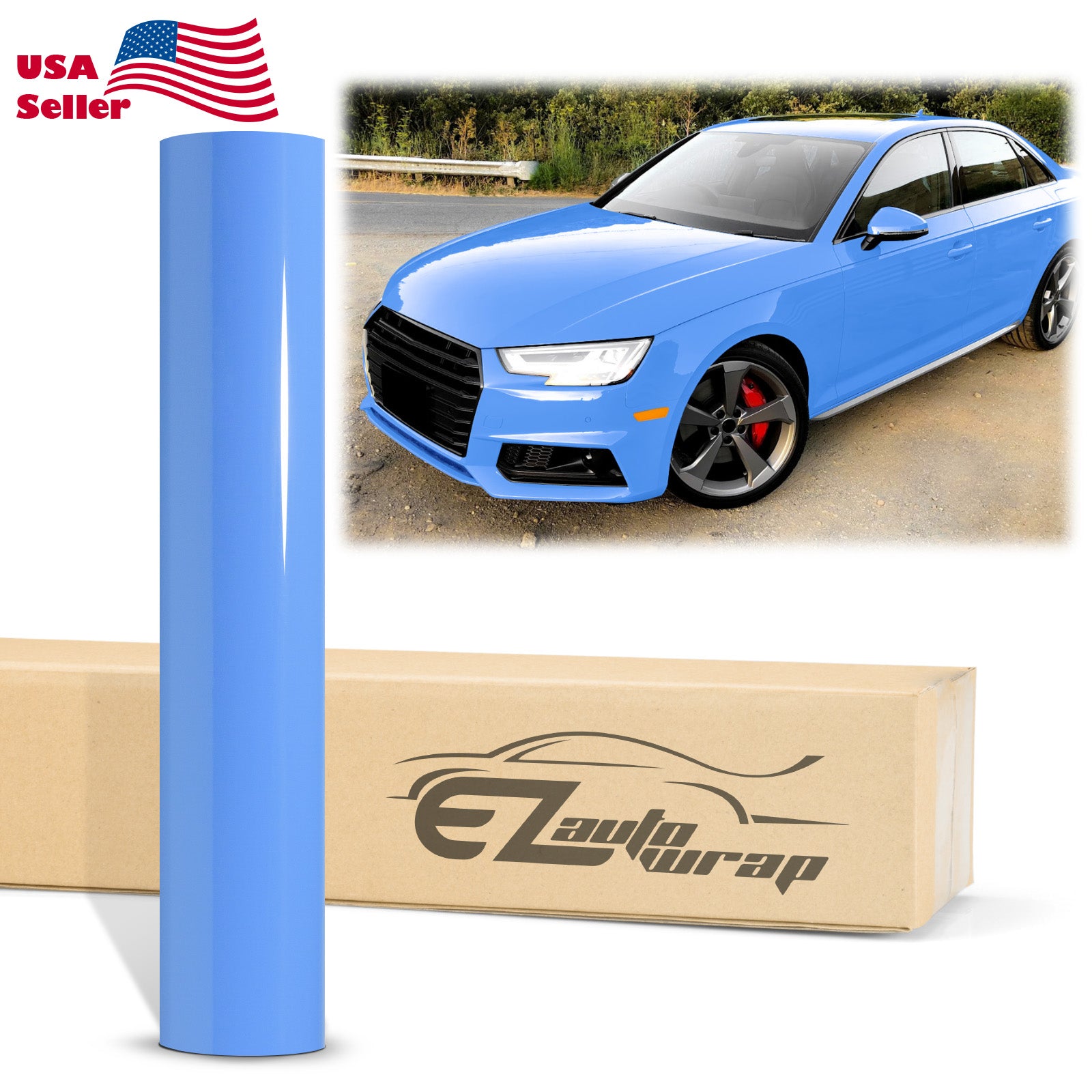High Gloss Marina Blue Vinyl Wrap
