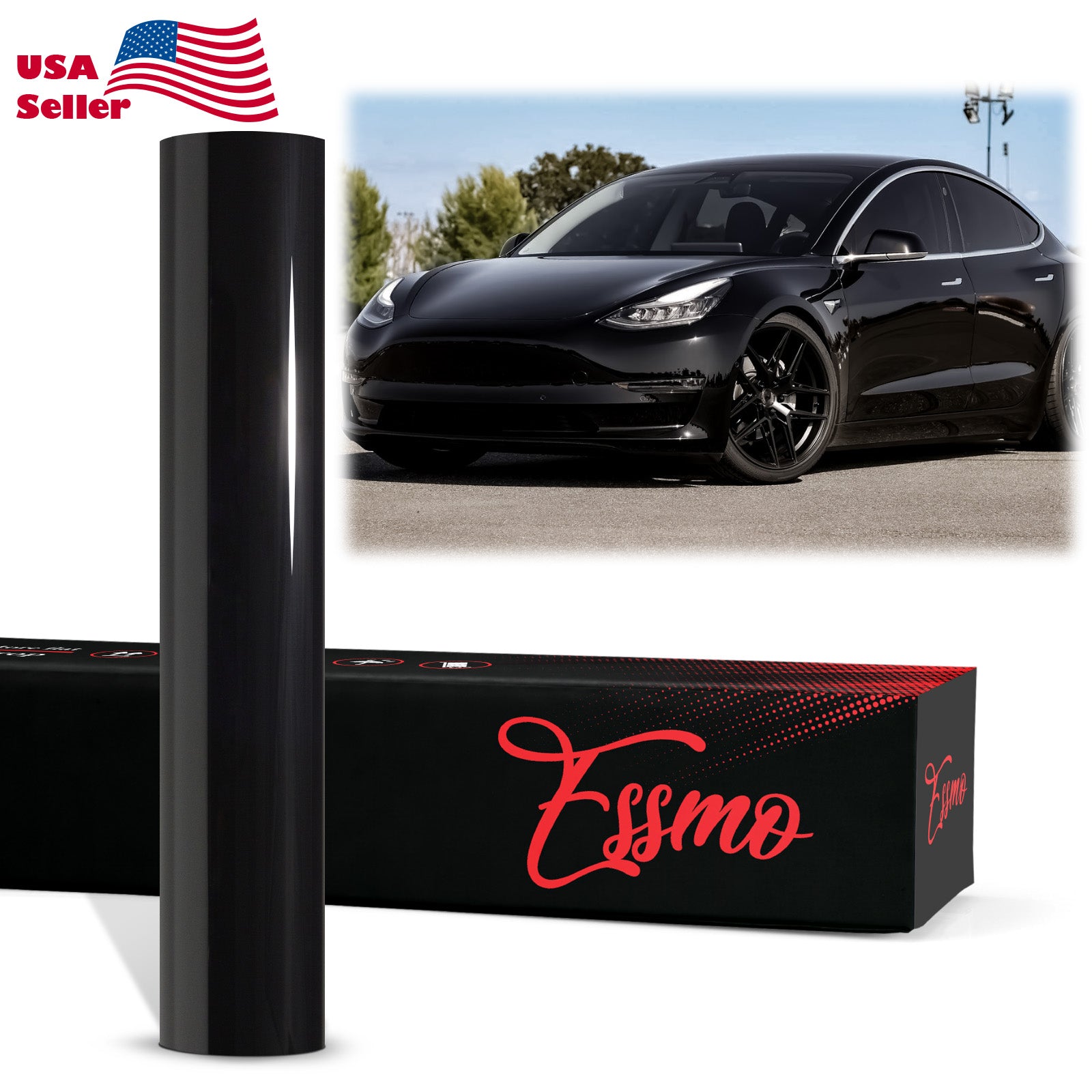 PET Super Gloss Black Vinyl Wrap