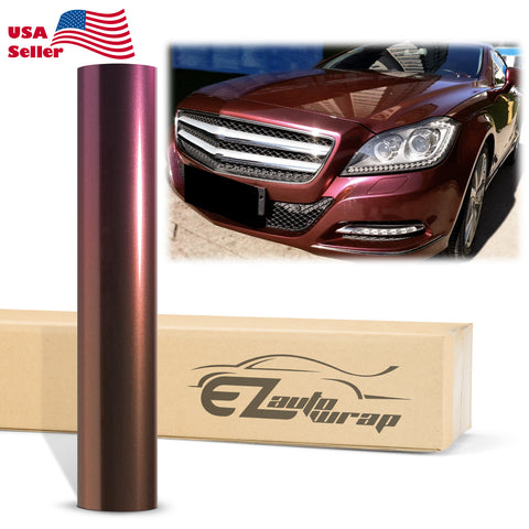 Super Gloss Metallic Burgundy Vinyl Wrap