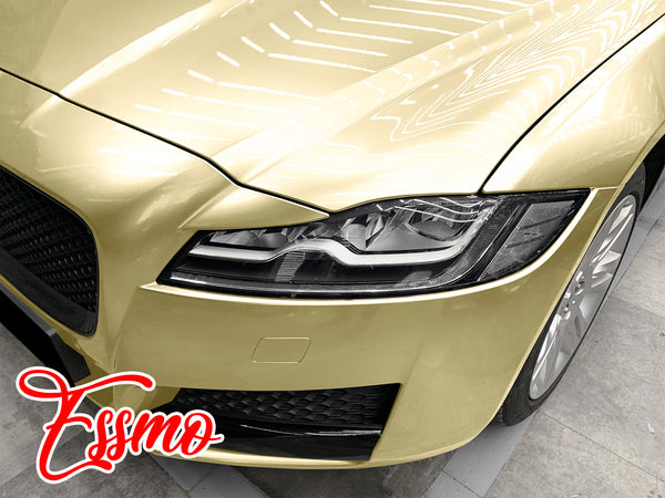 PET Super Gloss Metallic Champagne Gold Vinyl Wrap