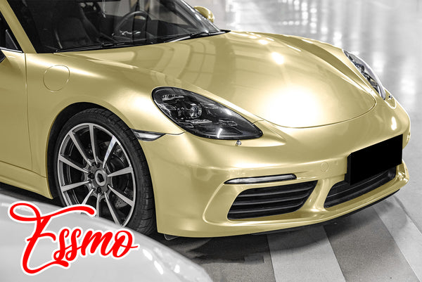 PET Super Gloss Metallic Champagne Gold Vinyl Wrap
