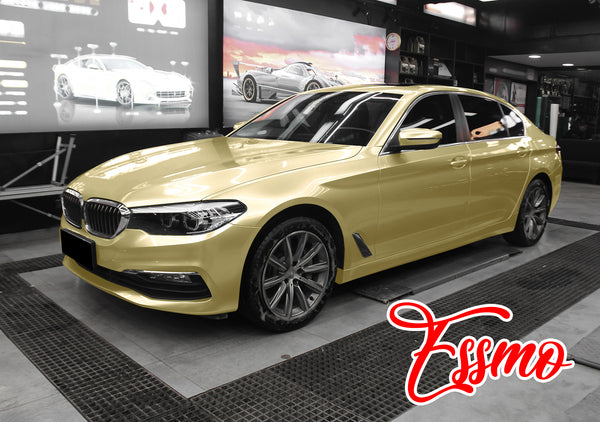 PET Super Gloss Metallic Champagne Gold Vinyl Wrap