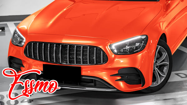 PET Super Gloss Metallic Orange Vinyl Wrap