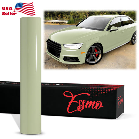 PET Super Gloss Light Khaki Green Vinyl Wrap