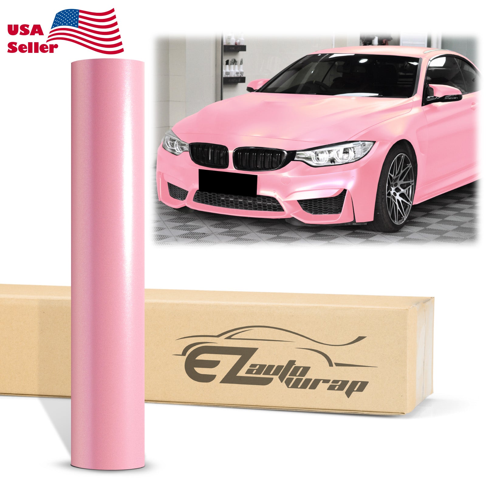 Matte Metallic Satin Pearl Diamond Pink Vinyl Wrap