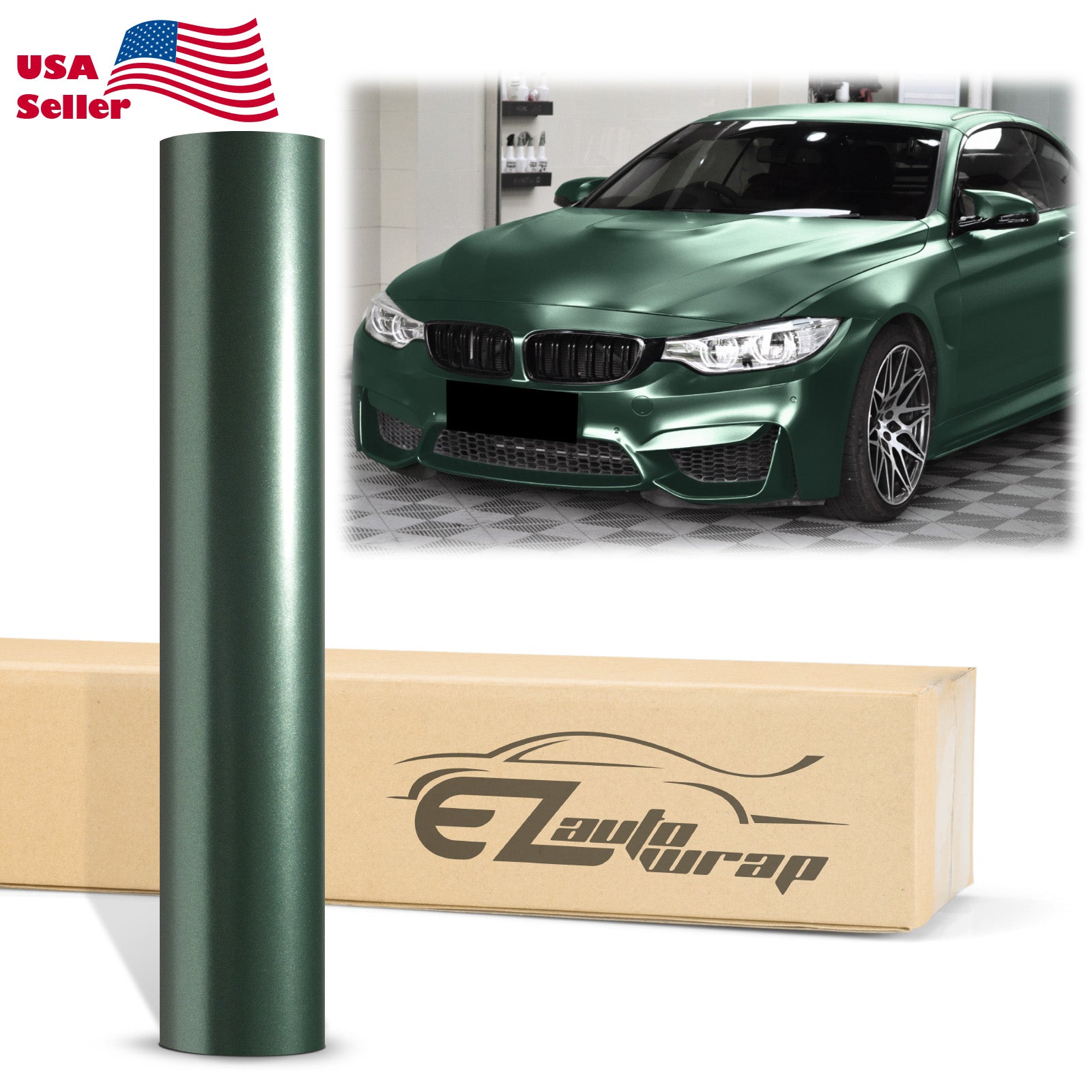 Matte Metallic Satin Pearl Army Green Vinyl Wrap