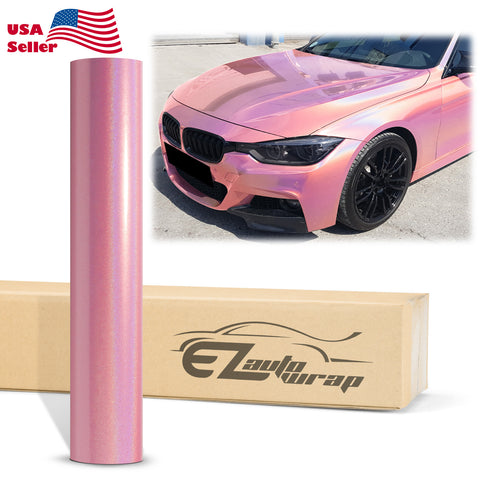 Laser Flip Gloss Pink Metallic Psychedelic Rainbow Holographic Vinyl Wrap