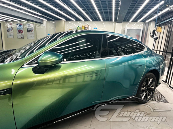 Galaxy Dust Gloss Spring Green Color Shift Vinyl Wrap