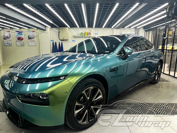 Galaxy Dust Gloss Spring Green Color Shift Vinyl Wrap