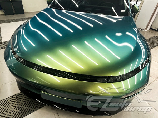 Galaxy Dust Gloss Spring Green Color Shift Vinyl Wrap