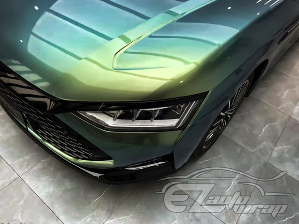 Galaxy Dust Gloss Spring Green Color Shift Vinyl Wrap