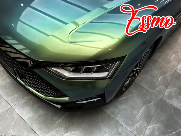 PET Galaxy Dust Gloss Spring Green Color Shift Vinyl Wrap