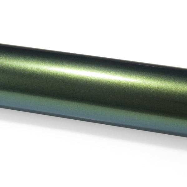PET Galaxy Dust Gloss Spring Green Color Shift Vinyl Wrap