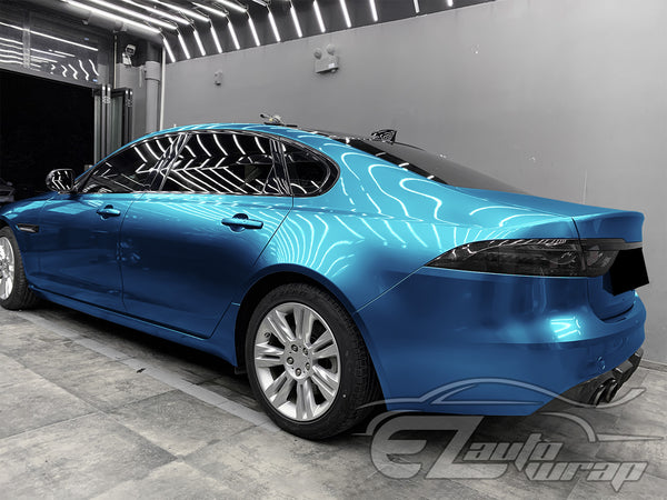 Coral Gloss Peacock Blue Vinyl Wrap