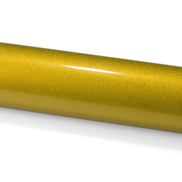 Gloss Diamond Glitter Yellow Vinyl Wrap