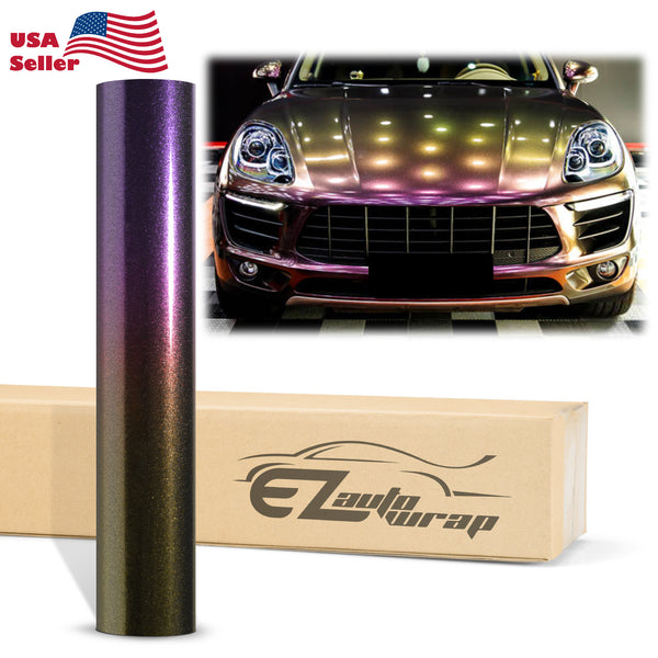 Galaxy Dust Gloss Phantom Purple Gold Color Shift Vinyl Wrap