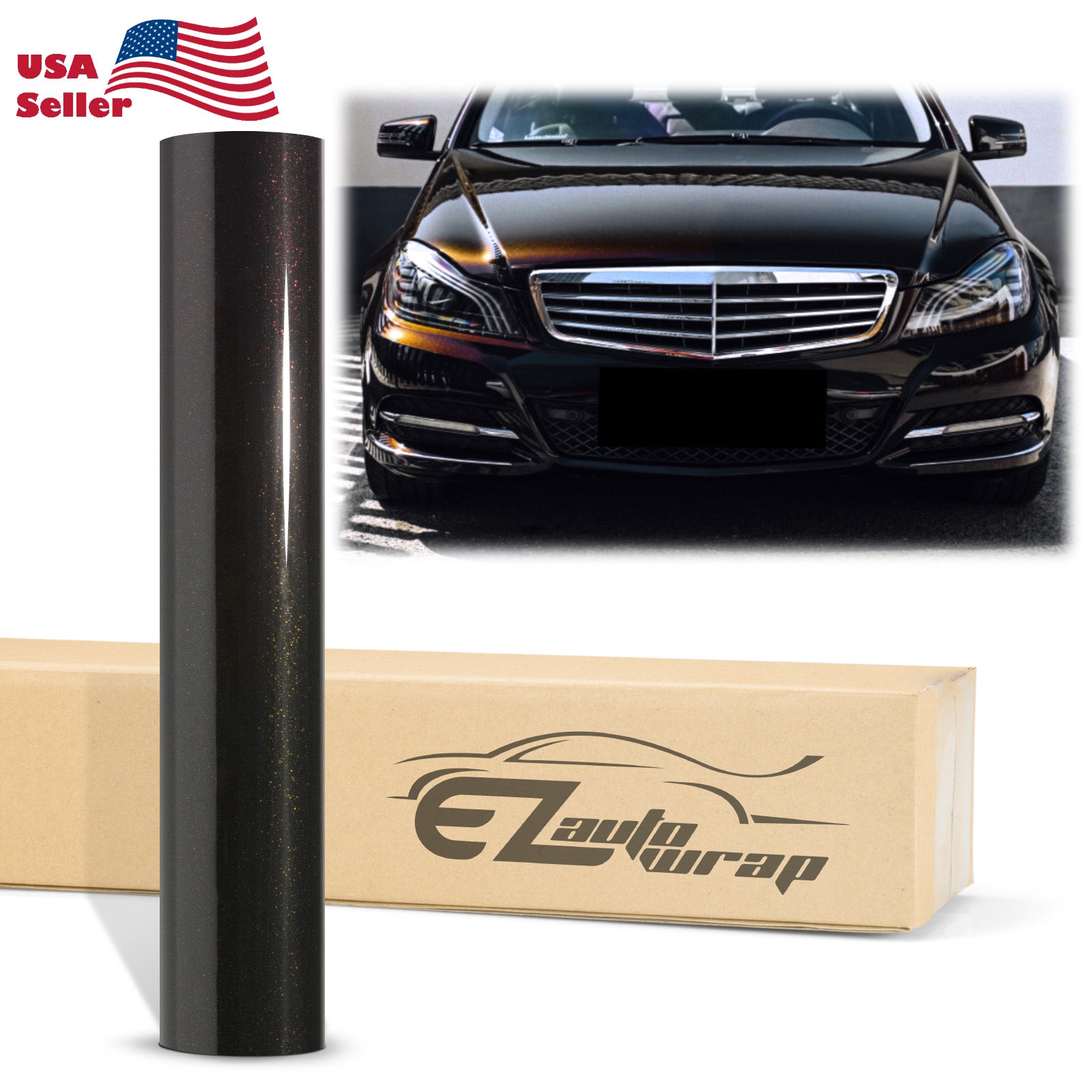 Galaxy Dust Gloss Phantom Rose Black Vinyl Wrap
