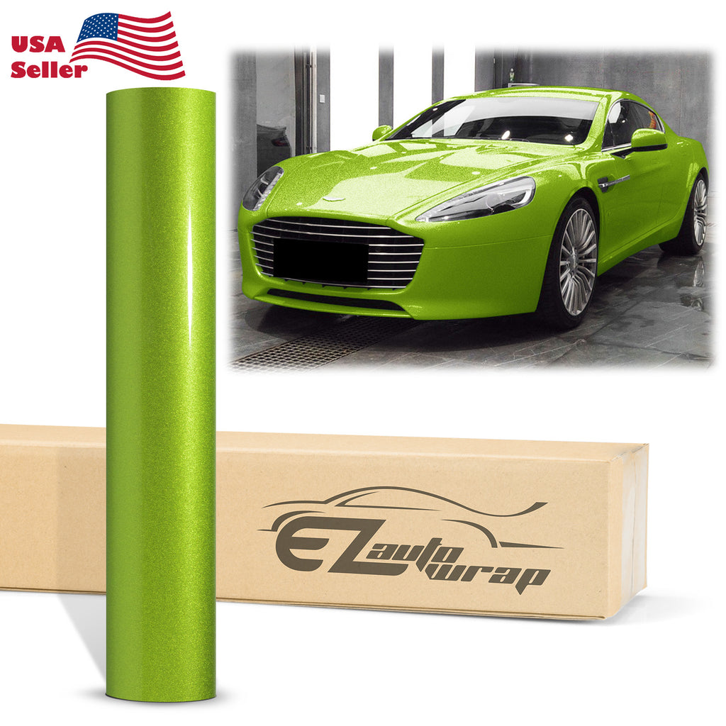 Gloss Diamond Glitter Lime Green Vinyl Wrap – EzAuto Wrap