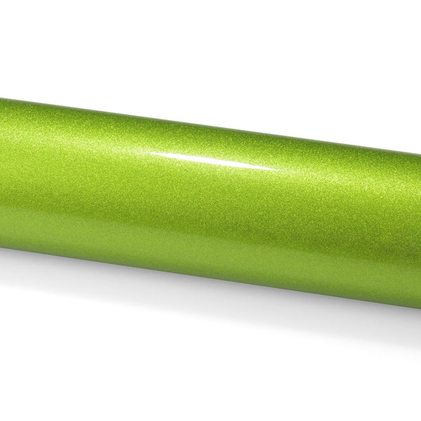 Gloss Diamond Glitter Lime Green Vinyl Wrap