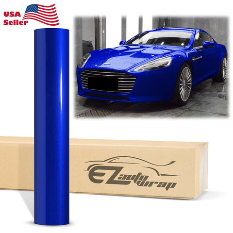 Gloss Diamond Glitter Royal Blue Vinyl Wrap