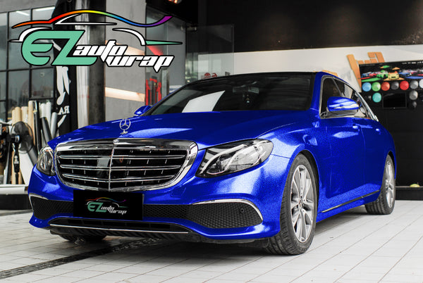 Gloss Diamond Glitter Royal Blue Vinyl Wrap