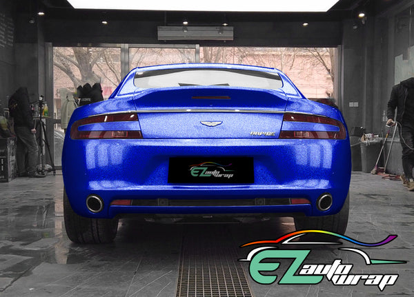 Gloss Diamond Glitter Royal Blue Vinyl Wrap