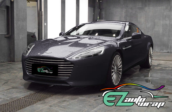 Gloss Diamond Glitter Nardo Gray Vinyl Wrap