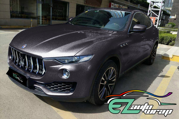 Gloss Diamond Glitter Nardo Gray Vinyl Wrap