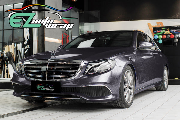 Gloss Diamond Glitter Nardo Gray Vinyl Wrap