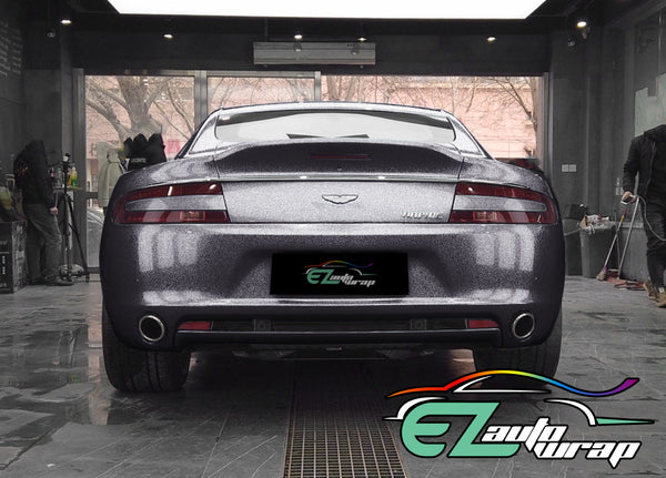 Gloss Diamond Glitter Nardo Gray Vinyl Wrap